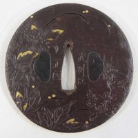 Tsuba met leeuwenmotief door Masakuni - NBTHK Tokubetsu certificering