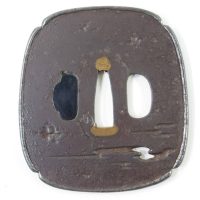 Hamachidori Tsuba uit de 19e eeuw - NBTHK Tokubetsu