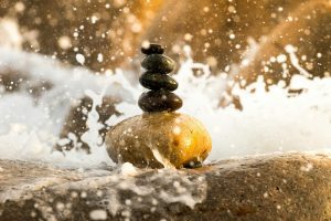 Stone pyramid as a symbol of stability through Budo